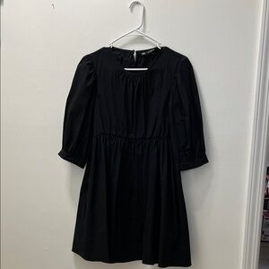 Zara Classic Black Puff Sleeve Mini Dress